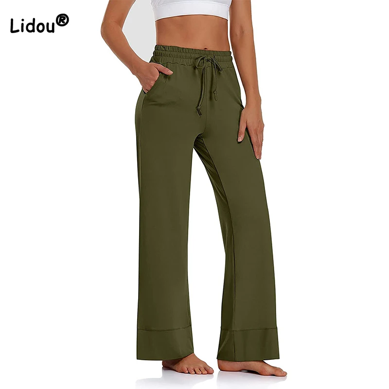 Drawstring Jogger Pants Womens Summer Pants Joggers Pockets Women