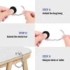 4/8Pcs Handbag Hooks Folding Metal Table Bag Holders Portable Purse Hangers Unique Parts Accessories Multipurpose Non-Slip Hooks 4