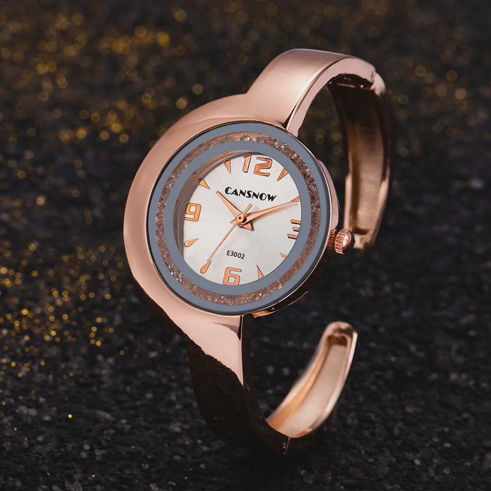 

CANSNOW Fashion Watches Women Stainless Steel Bracelet Bangle Rhinestone Luxury Party Dress Female Clock relogio curren feminino