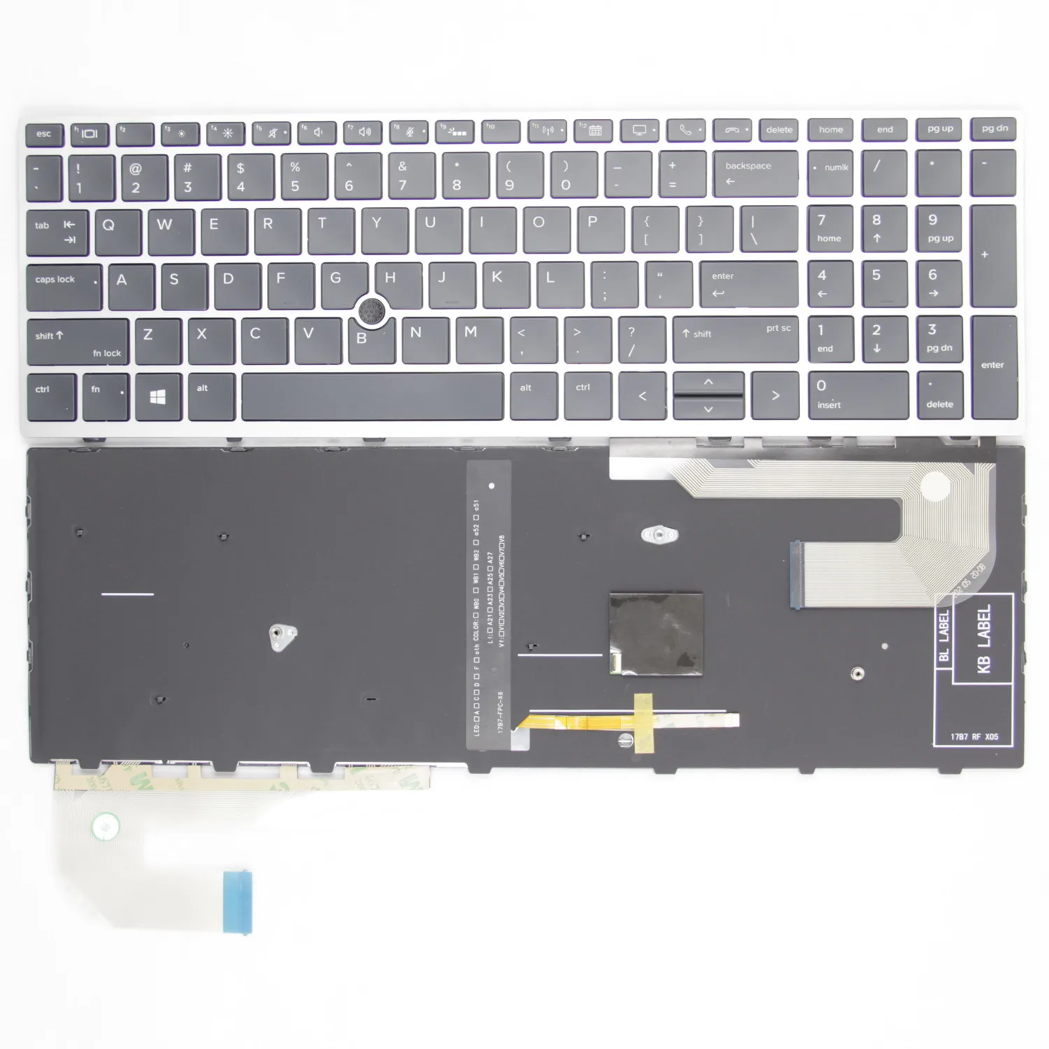 dos Eua para o hp Elitebook 850 g5 855 g5 850 g6 855 g6 755 g5 750 g5 Zbook15u g5 Inglês Laptop Teclado Retroiluminado Apontando 100 Novo