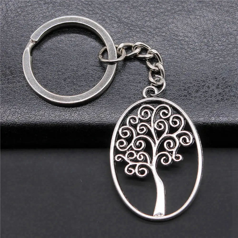 Cute Tree Of Life Keychains 28Mm Ring Male Jewelry Mother'S Day ...