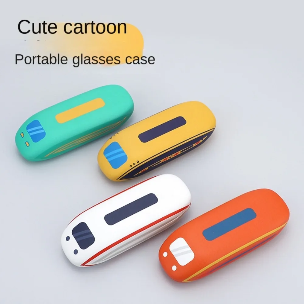 

Футляр для очков из искусственной кожи, держатель для очков, мультяшный маленький локомотив, для чтения, женский милый Футляр для очков, защитный чехол для очков для студентов