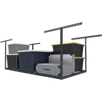 3x6 Overhead Garage Storage Adjustable Ceiling Rack 72" Length x 36" Width x 40" Height (Black) 1