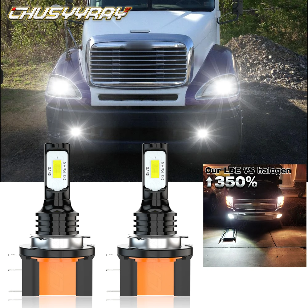 Chusyyray 2X Compatibile Per Freightliner Sprinter 2500 3500 2019 Led H15 Fari H15 Lampadine High Beam Drl Lampadine Accessorio Per Auto