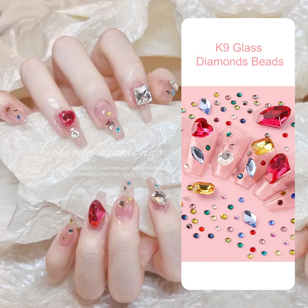 Colorful Rhinestones for Nails Design Diamond Beads Gems Rhinestones Nail  Art Decoration for Nail DIY Crafts - style 2 