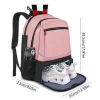 Professional Tennis Backpack Large Capacity Sports Racket Pack Holds 1-2 Tennis Rackets Outdoor Badminton Bag With Shoe Pocket 2