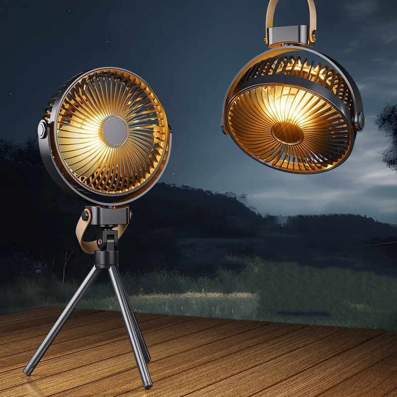 

Портативный Электрический вентилятор для кемпинга с зарядкой от USB, 4800 мАч, циркуляционный вентилятор, настольный Трипод, охлаждающий вентилятор с ночным внешним аккумулятором