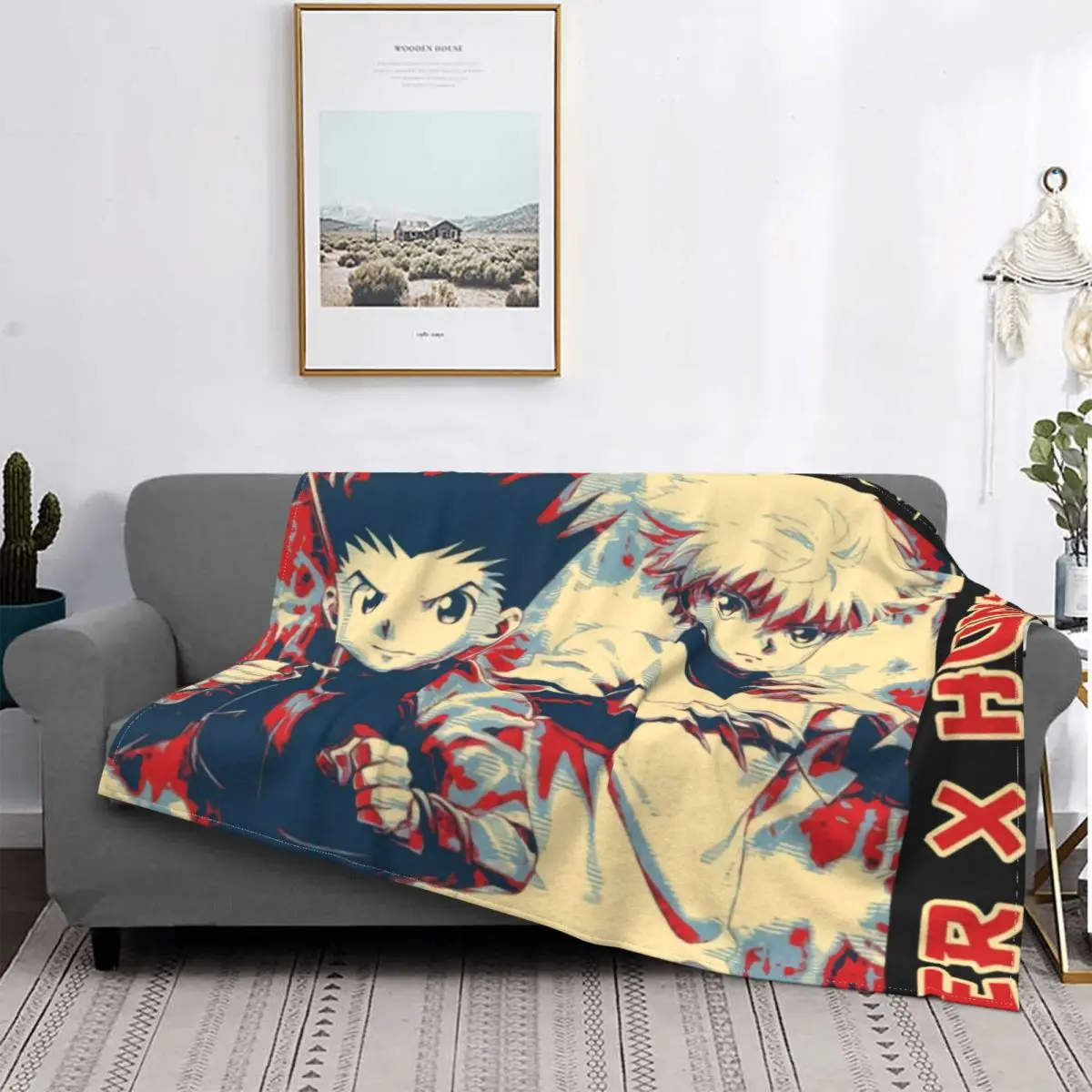 

The Best Seller Anime Japan Blanket Yato Tunes Hunter Winter Bedspread Plush Soft Cover Fleece Throw Blanket Bedding Sofa Travel