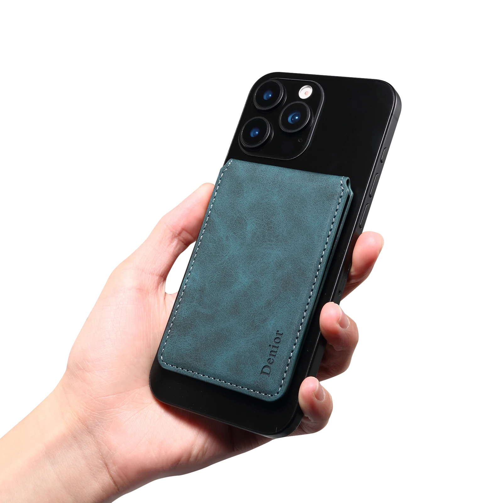 Denior Magnetic Leather Card Holder
