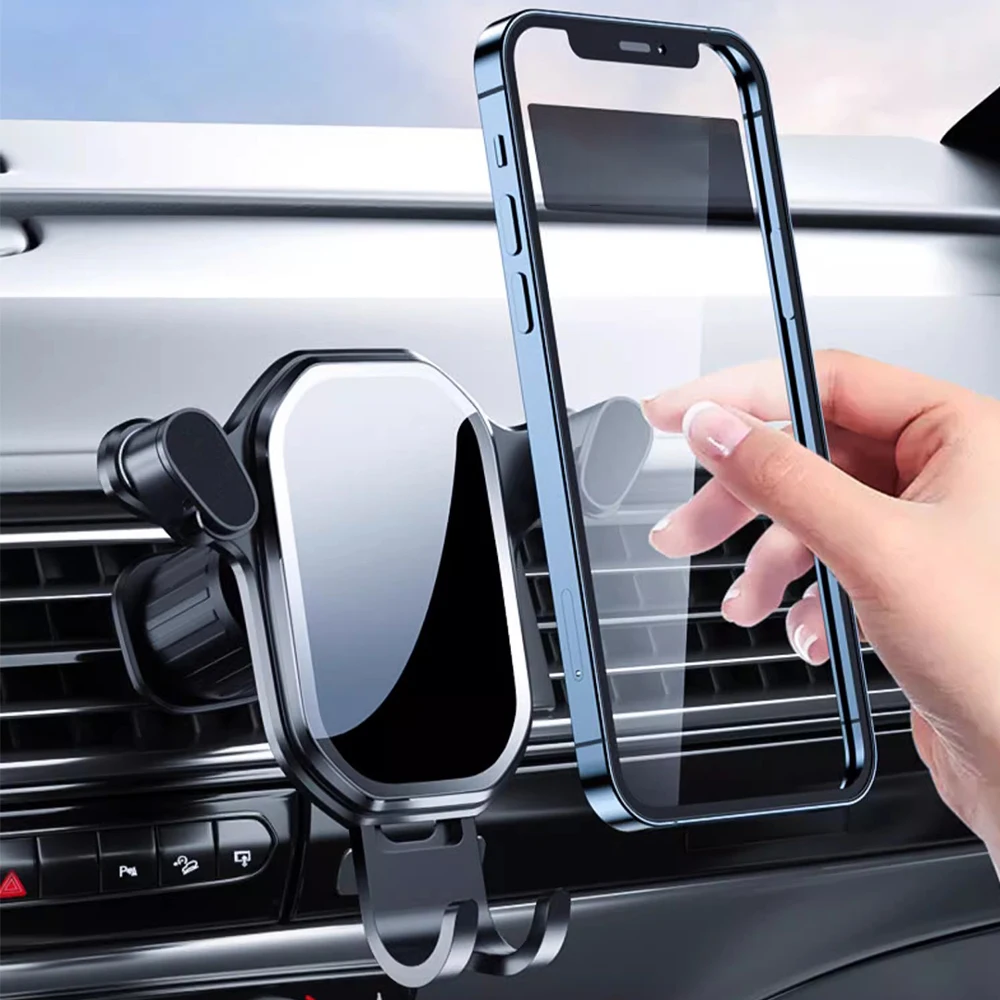 

Air Vent Car Phone Holder Gravity Lock Phone Mount 360-Degree Flexible Adjustment Universal Auto Phone Stand for 4-7 Inches