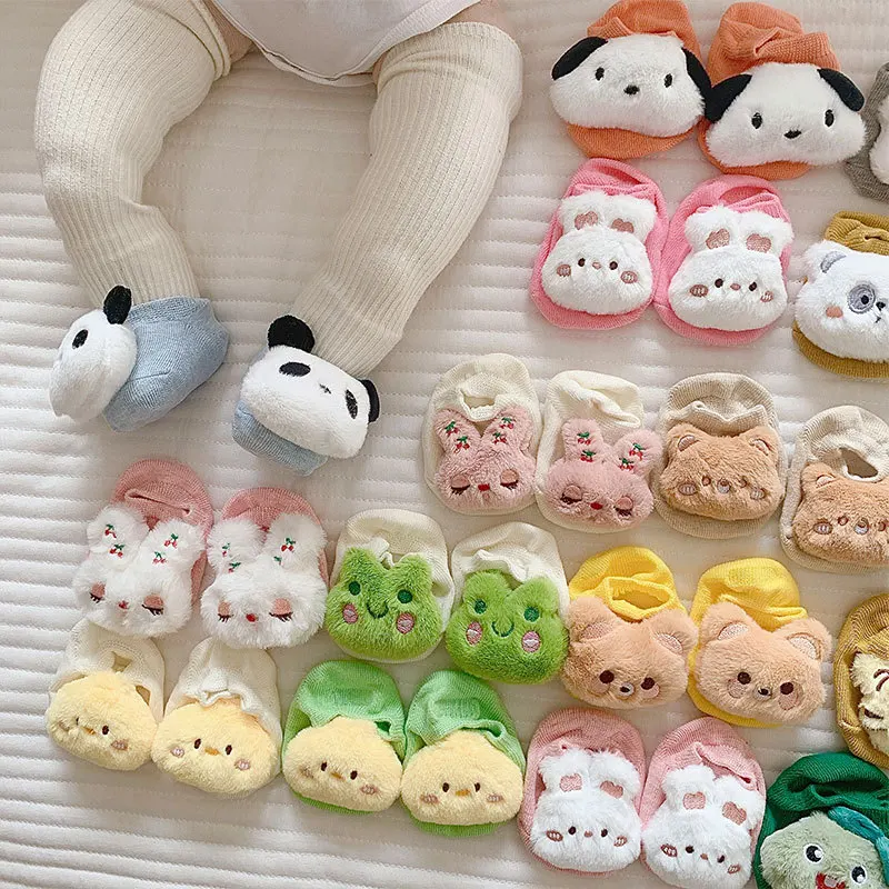 

Cute Cartoon Baby Ankle Socks Autumn Spring Soft Cotton Toddler Anti-slip First Walkers Kids Boy Girl Warm Floor Socks 1-2Y