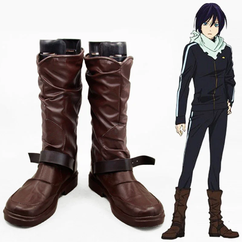 

Обувь для косплея аниме Noragami Yato, мужские и женские кожаные ботинки, Индивидуальный размер, бесплатная доставка