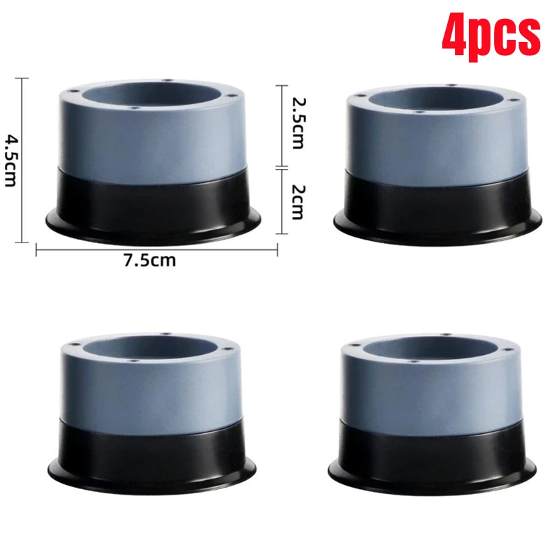 4Pcs Anti Vibration Feet Pads for Washing Machine Rubber Mat Dryer Non-Slip Pad Universal Furniture Leg Pad Floor Protector
