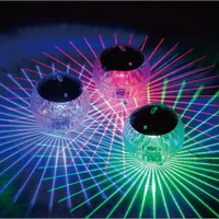 Lampes solaires flottantes LED 2026 pour piscine, boule lumineuse à panneau solaire pour bassin, étanche, spectacle de lumières disco changeantes de couleur 2