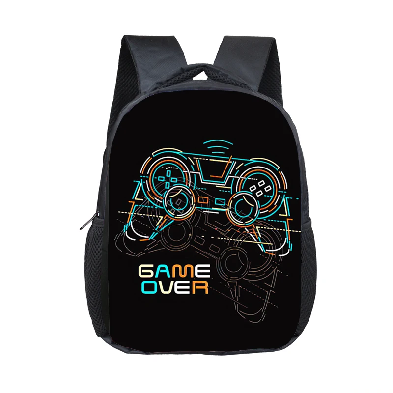 

Gamer Gamepad Pattern Backpack Children School Bags Video Game Fan Bookbag Kids Kindergarten Toddler Bags Lightweight Travel Bag