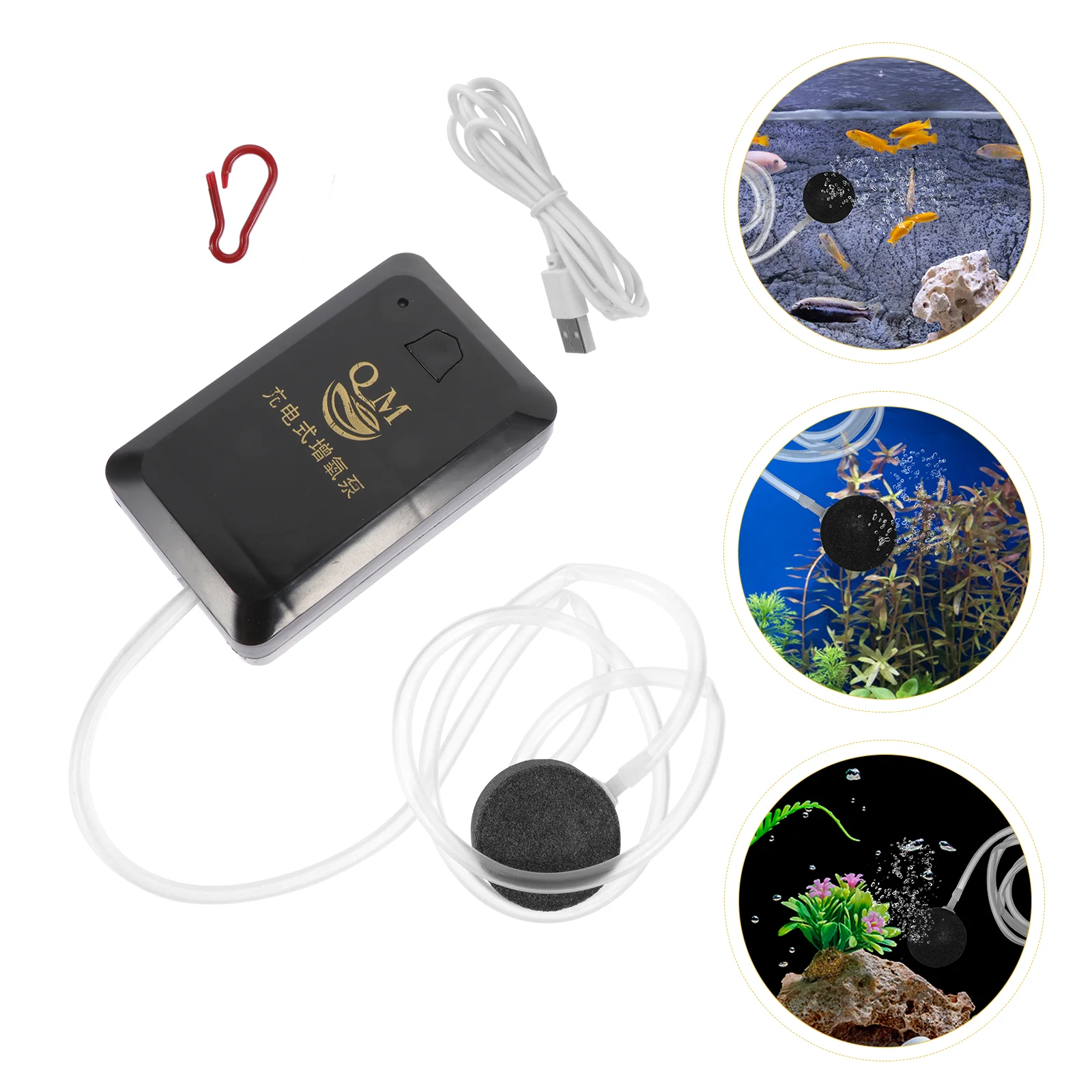 Air Fittings Fish Tank Bubbler Portable Air Pump Aquarium Aerator Pump