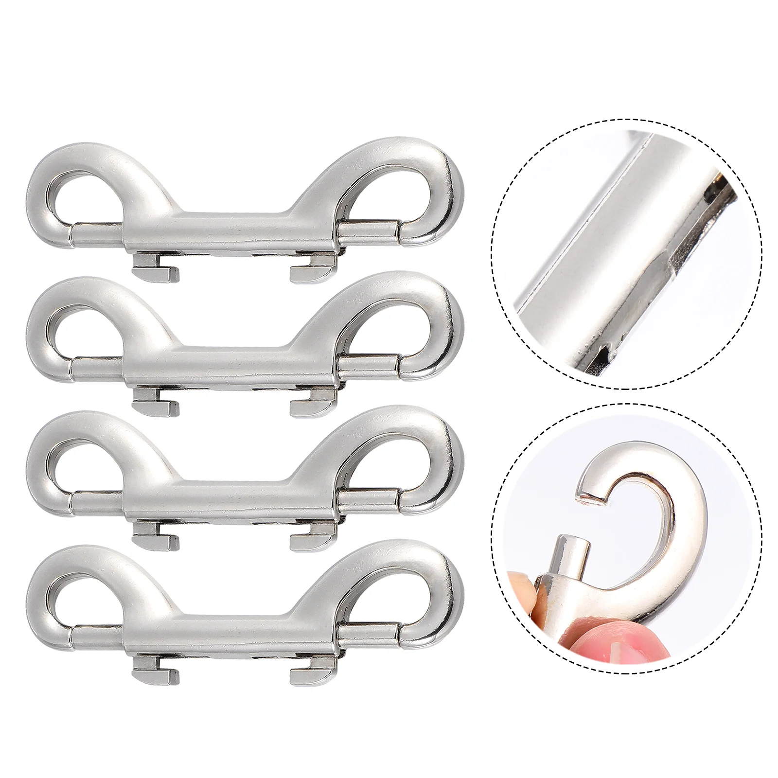 4 Pcs Two-End Binding Hook Bolt Garden Flag Clips Lanyard Hooks Heavy Duty Double Ended