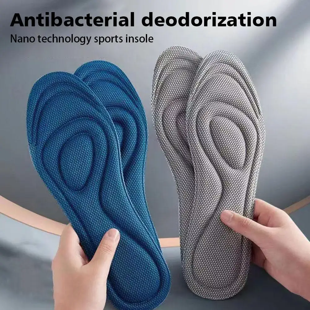 

1Pair Nano Memory Foam Orthopedic Shoe Pad Unisex Deodorization Insert Running Shoes Sweat Pad Pads Sport Shoe Absorption I3D7