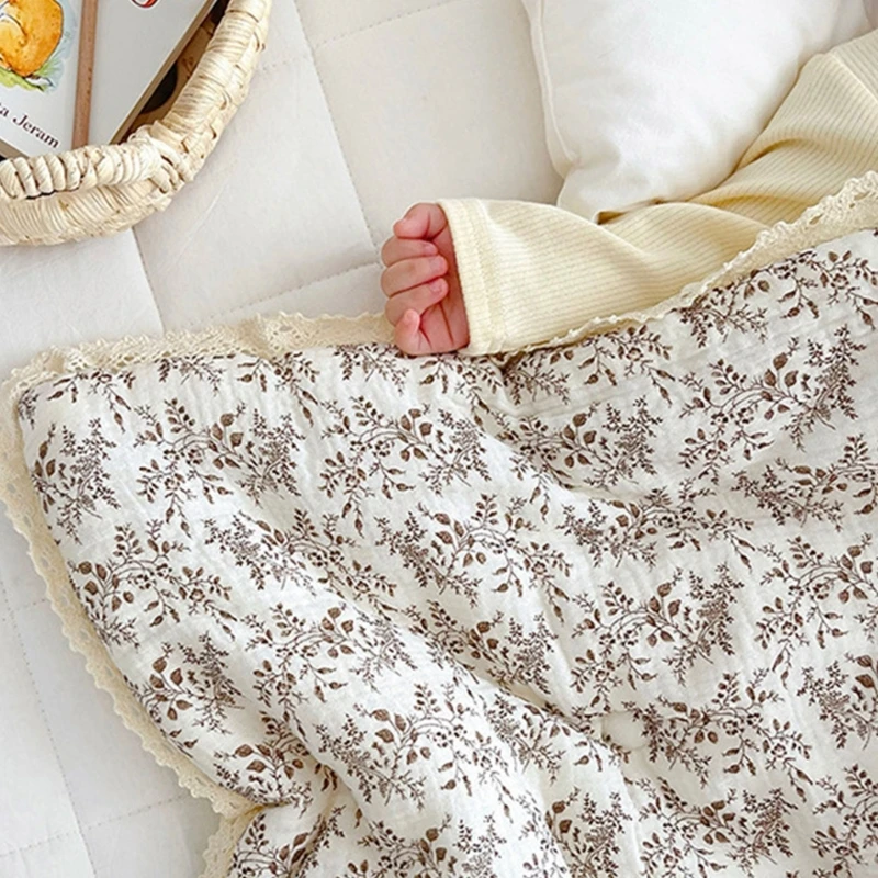 Babydeken met gestippelde achterkant Herfst Winter Swaddles voor babyjongens, meisjes