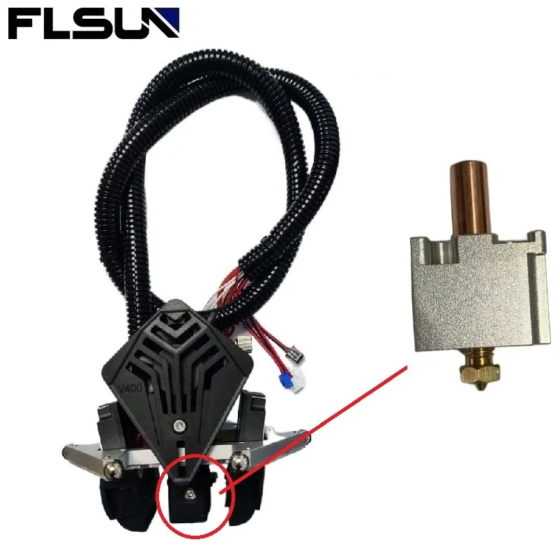 Flsun V400 V6 Nozzle Module 3d Printer Accessories Effector Parts 2022the Latest Product All Metal Combination