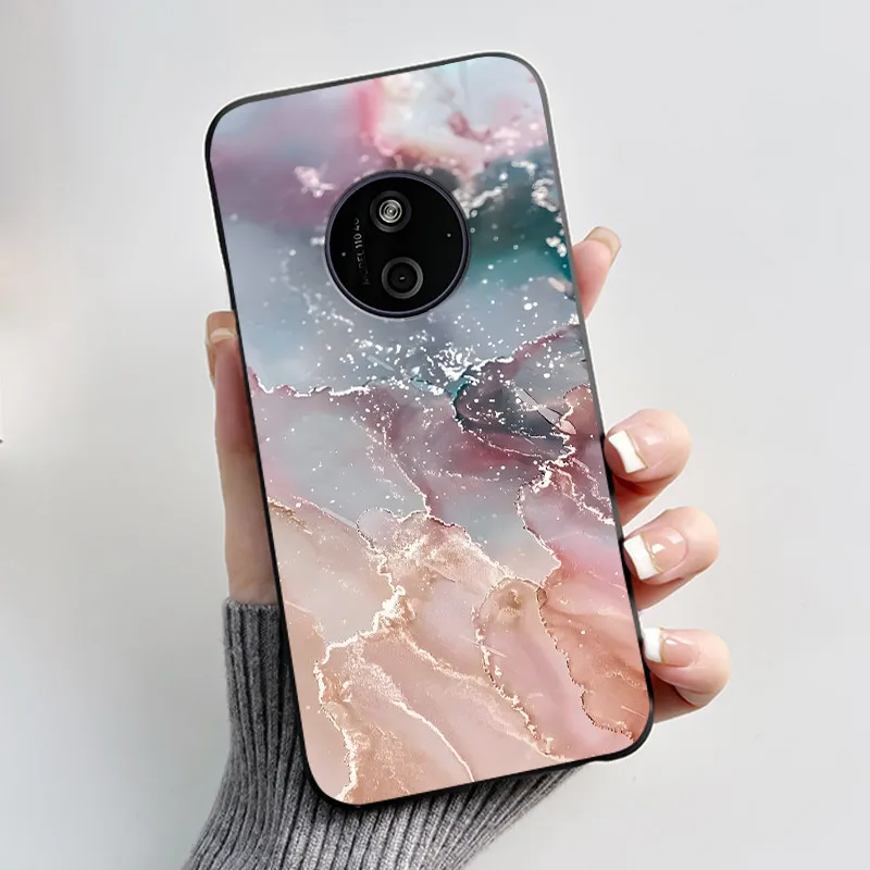 Aesthetic Shockproof Black Silicone Case with Sunset Pattern
