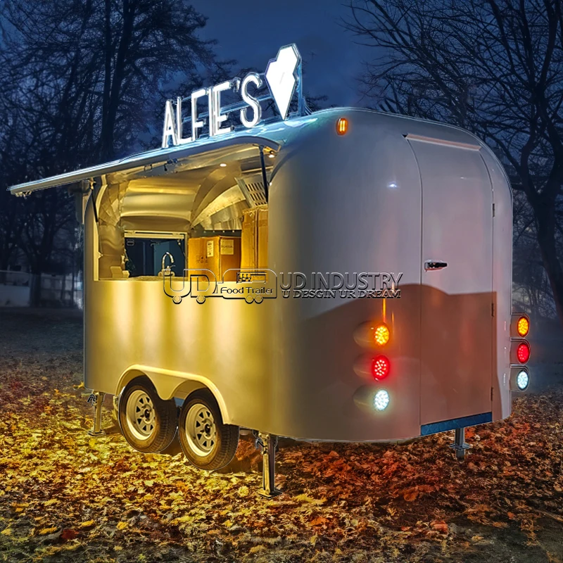 Description Picture 4 of itemUrdream Colorful Mobile Bar Food Trailer with Premium Kitchen Equipment Mobile Fast Food Truck Ice Cream Hot Dog Cart