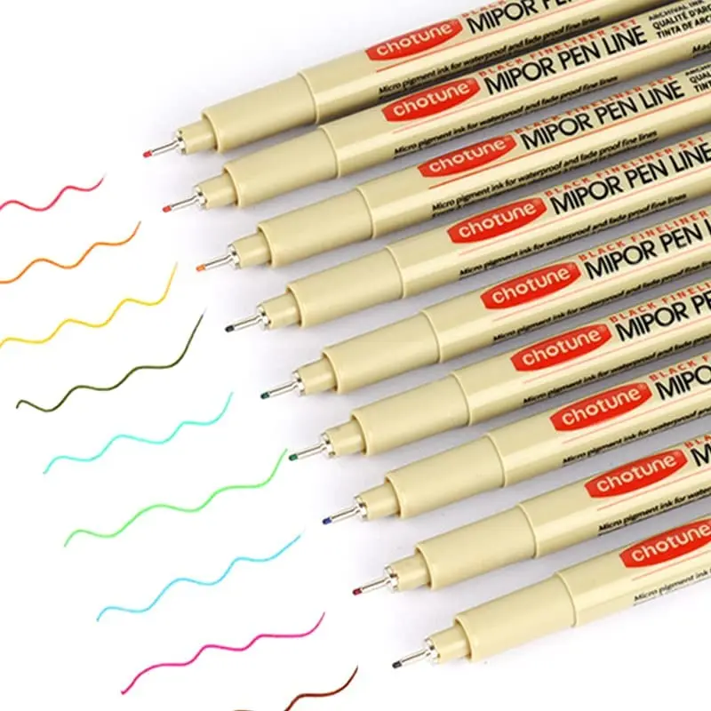 Black Micro-Pen Fineliner Ink Pens Waterproof Archival Ink Fine Point Micro  Drawing Pen for Art Watercolor, Sketching Multiliner - AliExpress