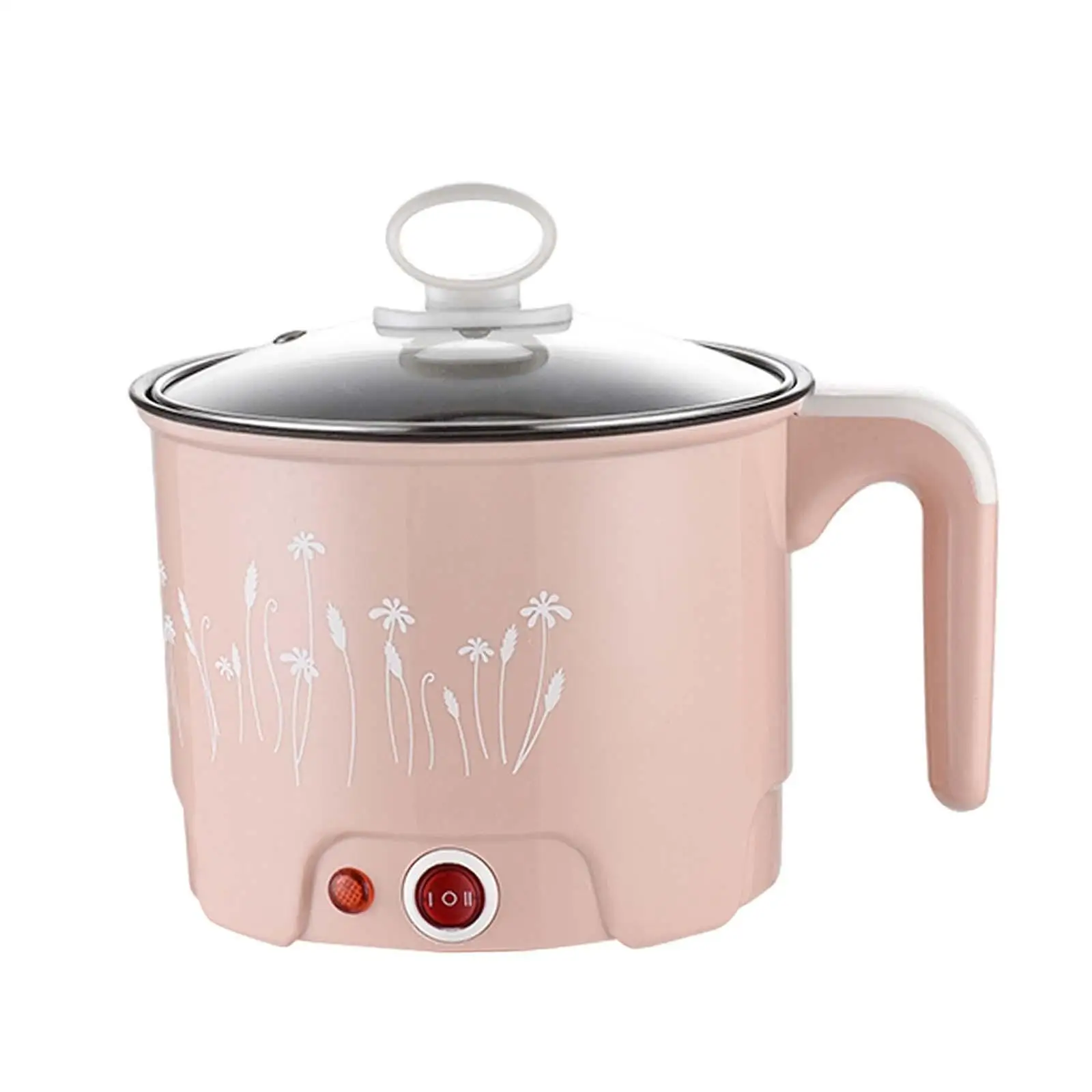 Electric Pots Household Portable Multipurpose Mini Ramen Cooker Noodles Cooker Mini Pot for Shabu Shabu Dumpling Fry Ramen Eggs 3
