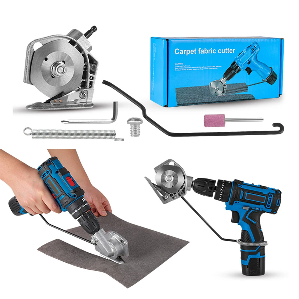 

Electric Drill To Electric Fabric Cutter Refitting Accessory Sharp Blade Conversion Tool Impact Drill Cloth Cutting Machine