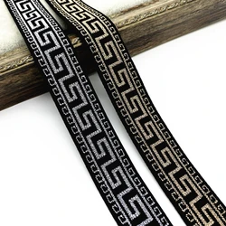 1 yard 25mm Glitter Silver Elastic Bands Jacquard Elastic Ribbon for Garment Trousers DIY Sewing Accessories