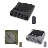 Winter Outdoor Polar Fleece Camping Blanket Waterproof Moisture-proof Picnic Mat Thickened Portable Camping Picnic Travel Mat 1