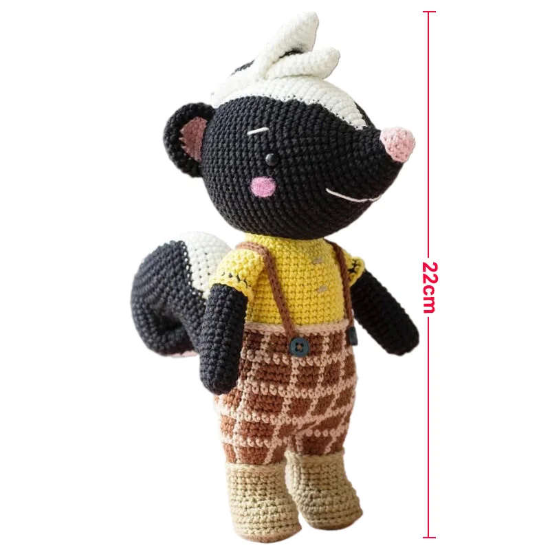 New Cotton Crochet Baby Plush Wolf Doll kawaii Knitted Wolf