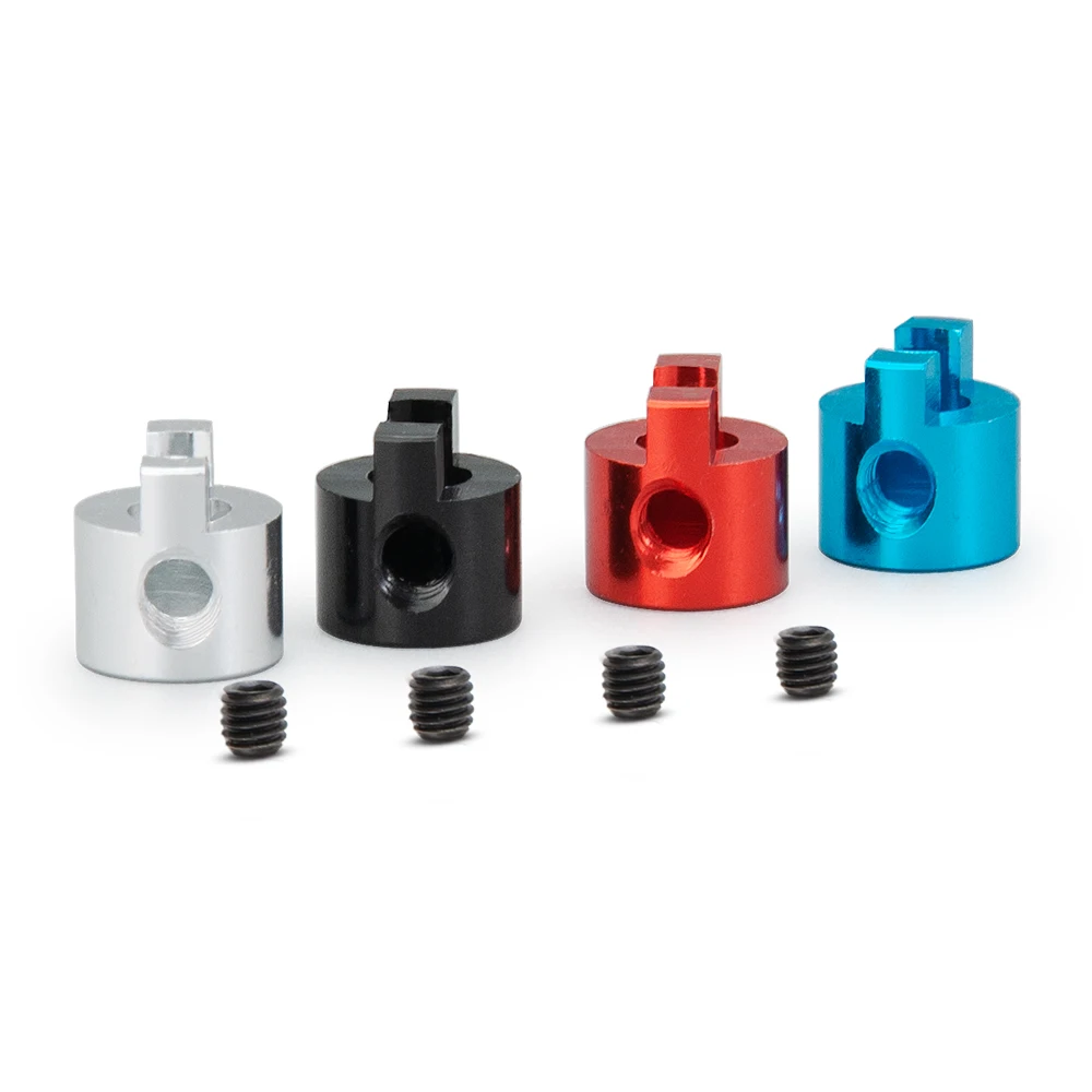 MIBIDAO 2/10 Stück 4 mm Aluminiumlegierung Antriebshund Welle Krückenverbinder Paddelgabel für RC Elektroboot Zubehör – Detail 1