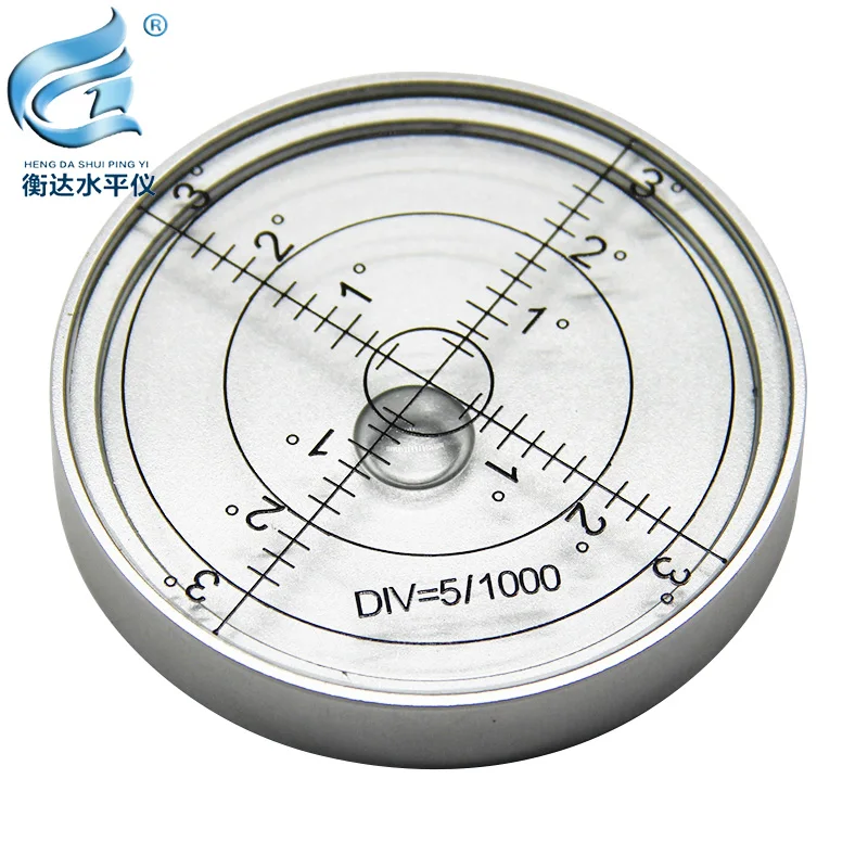 magnetic spirit levelmetal horizontal bubble high precision level bubble round levelmagnetic spirit 60*10mm