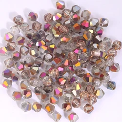 100Pcs 4MM Faceted Crystal Glass Bicone Beads for Jewelry Making and DIY Crafts (17)