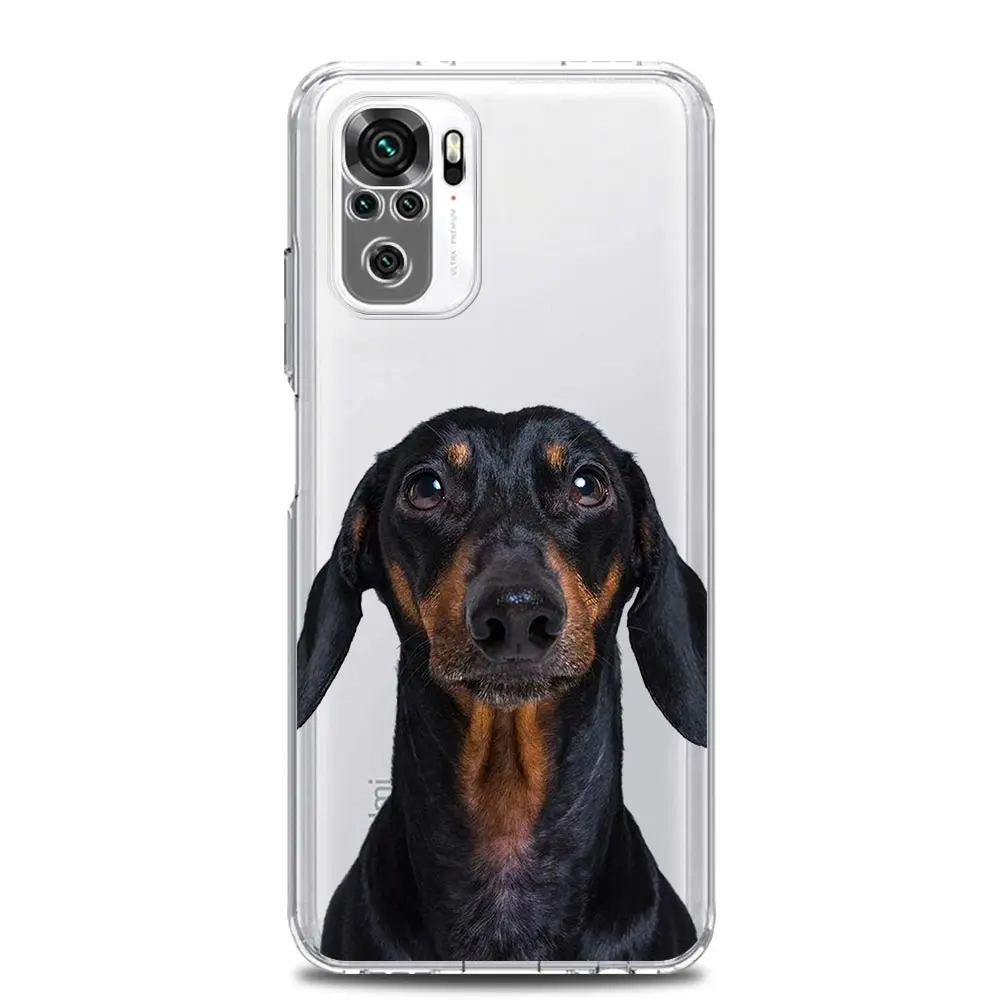 Clear Dachshund Sausage Dog Design Phone Case
