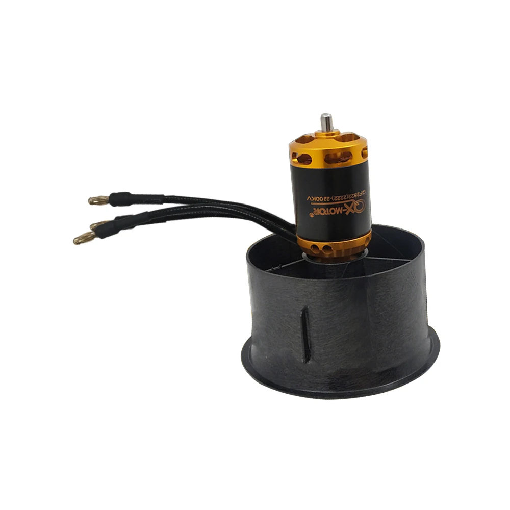 Фото Аксессуары для радиоуправляемых дронов QX-MOTOR DIY, детали 64 мм EDF 6S, бесщеточный двигатель, композитный корпус, 12 лопастей, воздуховод, вентилятор №2