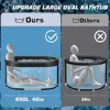 Large Oval Ice Bath Tub Athletes 129 Gal Recovery Portable Cold Plunge Tub Natural Post-Workout Immunity Boost- Spacious 3.93 ft 4
