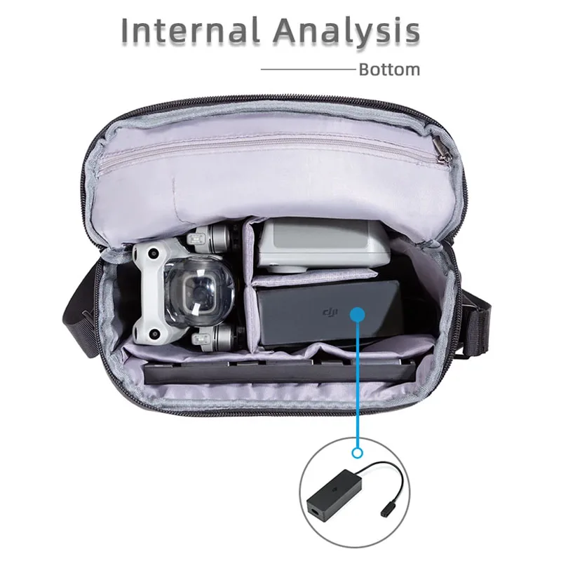 Sac étanche DJI Mini 3 Pro - Étui transport bandoulière noir