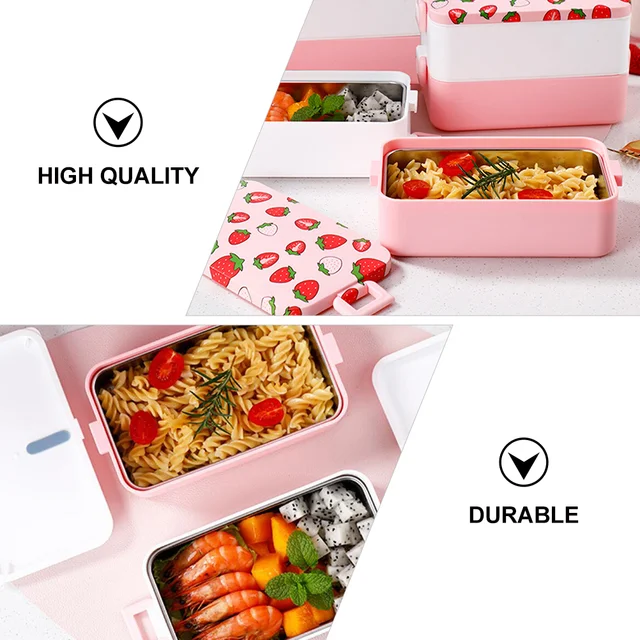 Boîte à lunch Bento à motif Harvey, repas portable, plusieurs boîtes à lunch à 2 niveaux pour pique-nique 6