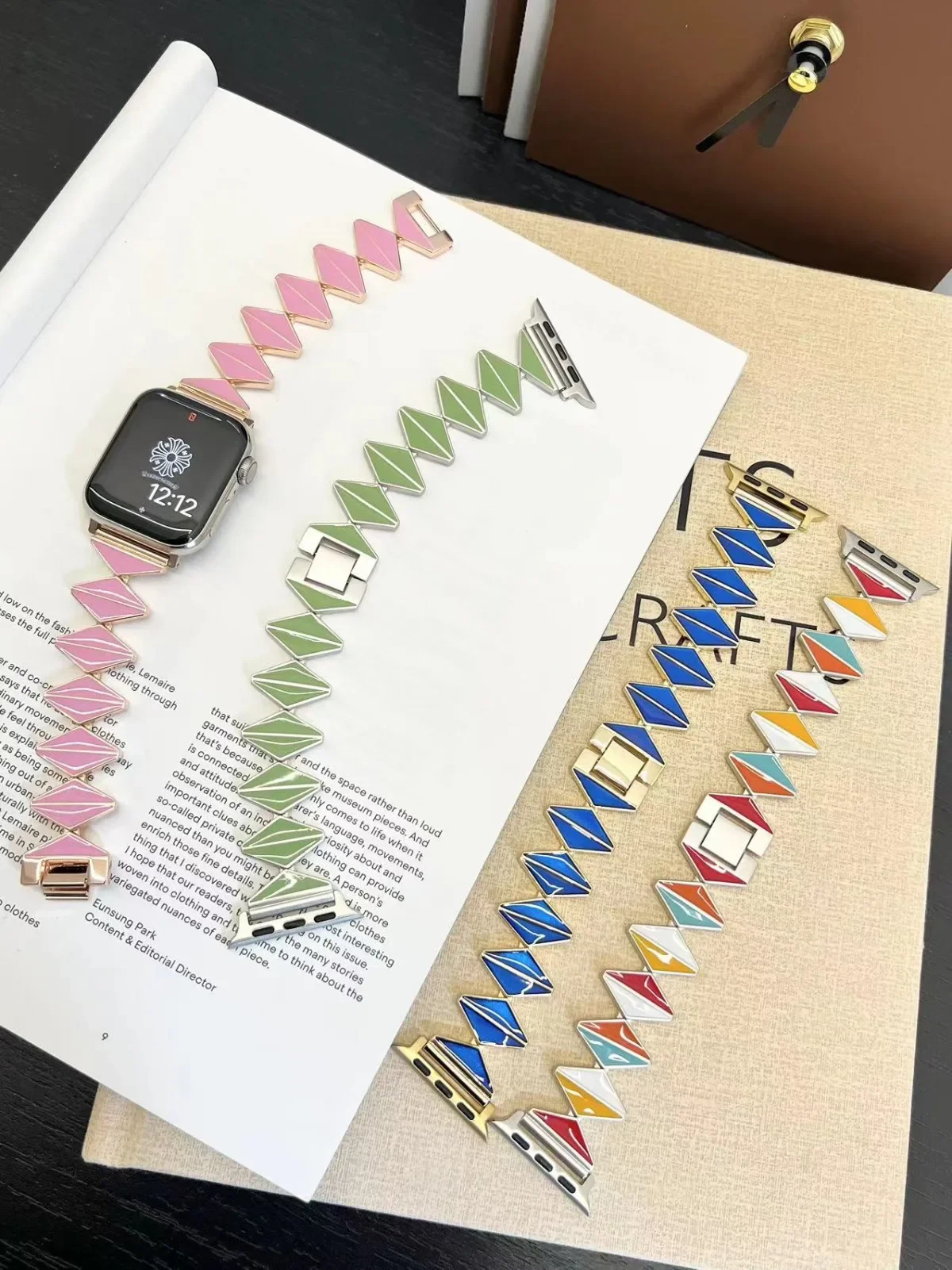 Bracelet de montre pour iWatch 42/44/45/46/49 mm 38/40/41 mm Bracelet de montre tendance en métal pour montres de la série Ultra2 Série 10/9/8/7/6/5/4/3/2/1_voghion.com