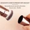 1pcs Retractable Blush Brush Kabuki Foundation Brush Soft Fluffy Powder Contour Makeup Brushes Portable Makeup Tools