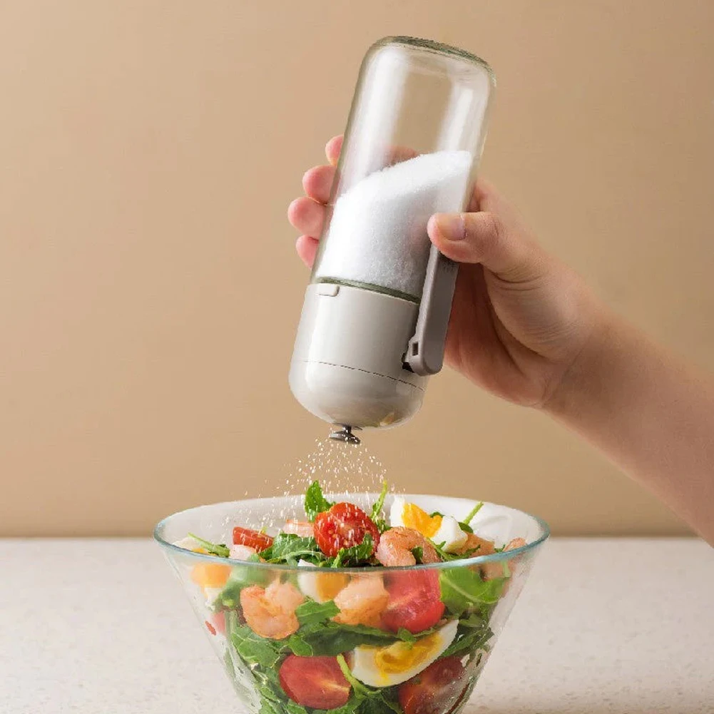 Quantitative Salt Shaker Glass Salt Shaker Dispenser Leakproof Sealing Spice Containers For Camping Kitchen