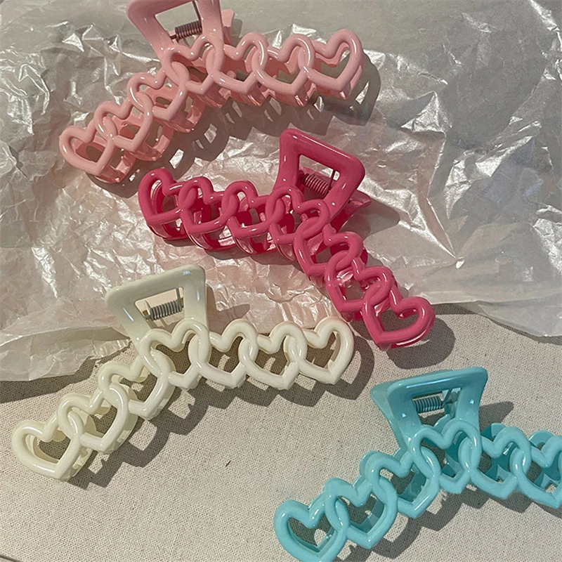 

Новинка 2024, модная женская розовая повязка для волос Y2k в виде допаминового сердца, Геометрическая повязка для волос со звездами, Женская повязка на голову с крестом и зажимом в виде акулы