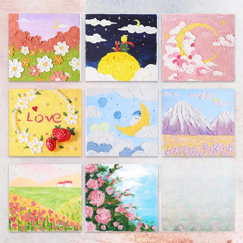 Acrylic Texture Painting Set for DIY Coloring and Art