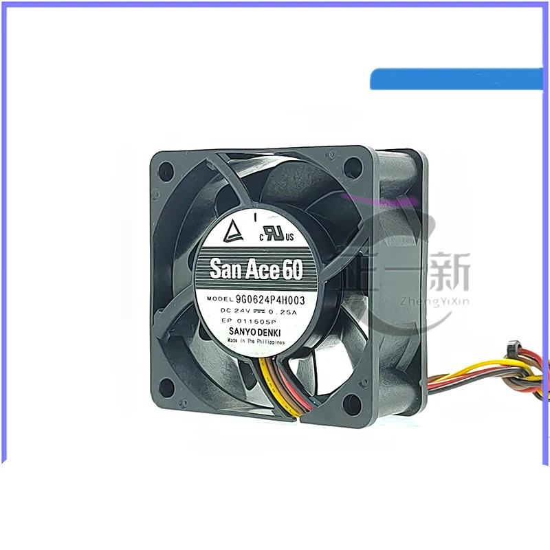 Ventilateur DC 24V Sanyo 9G0624P4H003 - 6cm, Silencieux, 4 Fils, Pour Refroidissement électronique