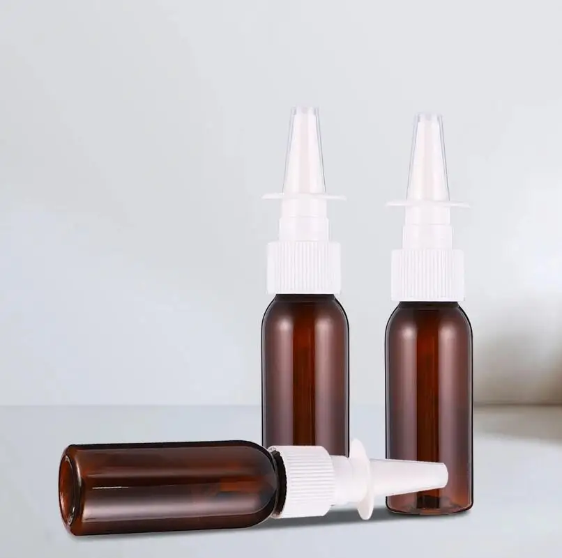 2PCS/LOT 10ml/20ml/30ml Empty Plastic Nasal Spray Bottles Pump Sprayer Mist Nose Spray Refillable Bottling Packaging