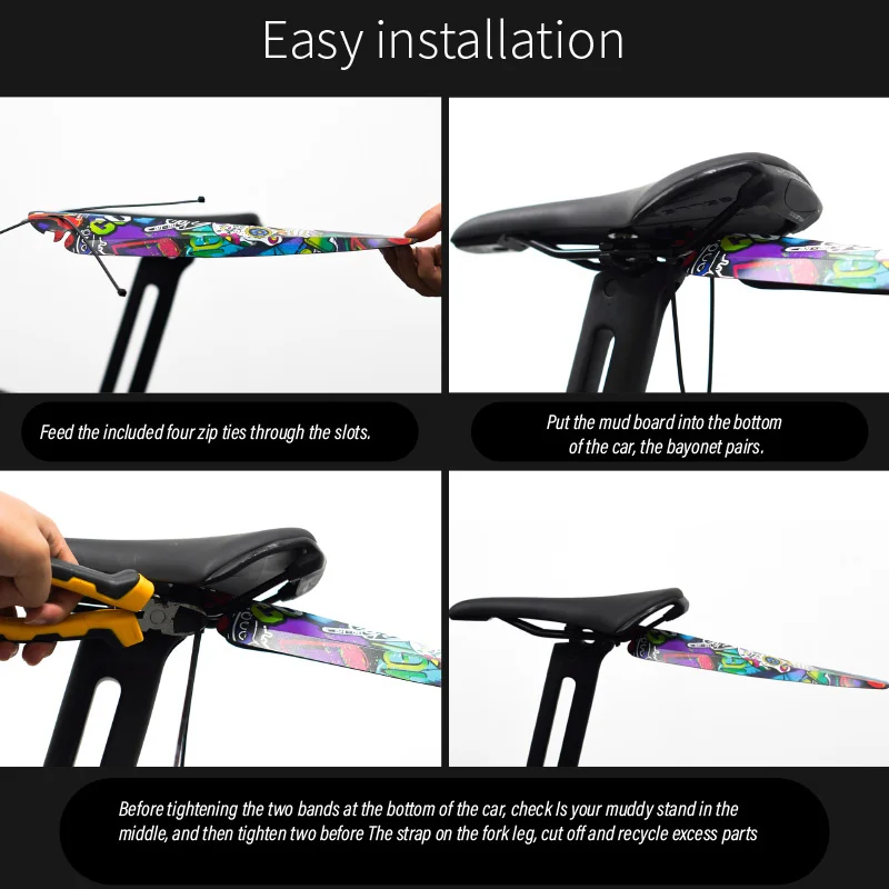 CNC Bicycle Accessories Part Bike Rear Fender Mudguard Mountain Road Cycling Saddle Mud Guard bicycle fender