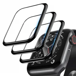 Premium Soft Glass Screen Protector for Apple Watch - 9D HD Full Coverage Film (4 PCS)