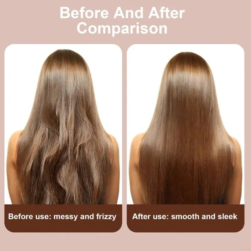 N3UA Hair Straightener Brush,Hair Straightening Comb for All Hair Types with Ceramic Heating Teeth Fast Heating for Womens